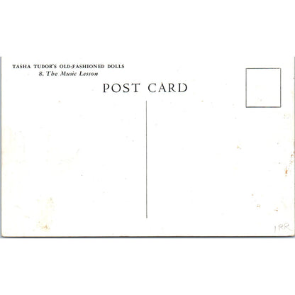 Tasha Tudor's Old Fashioned Dolls - The Music Lesson Original Postcard PB8