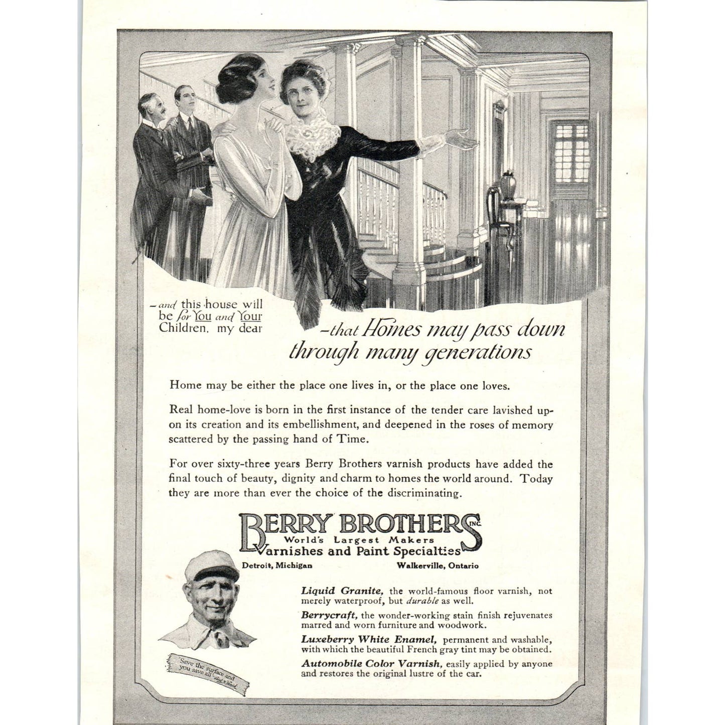 Berry Brothers Varnishes and Paint Specialties Detroit - 1921 Original Ad TJ7-L