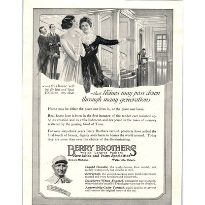 Berry Brothers Varnishes and Paint Specialties Detroit - 1921 Original Ad TJ7-L