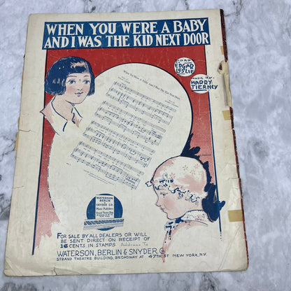 Sheet Music Araby Vocal Irving Berlin Renie Davies 1915 Abarbelle WW1 Song V42-4