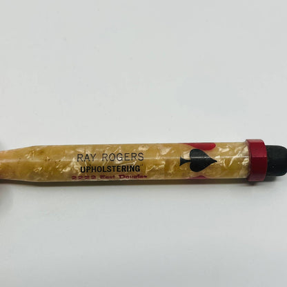 Celluloid Marbled Mechanical Pencil Ray Rogers Upholstering East Douglas MA SB3