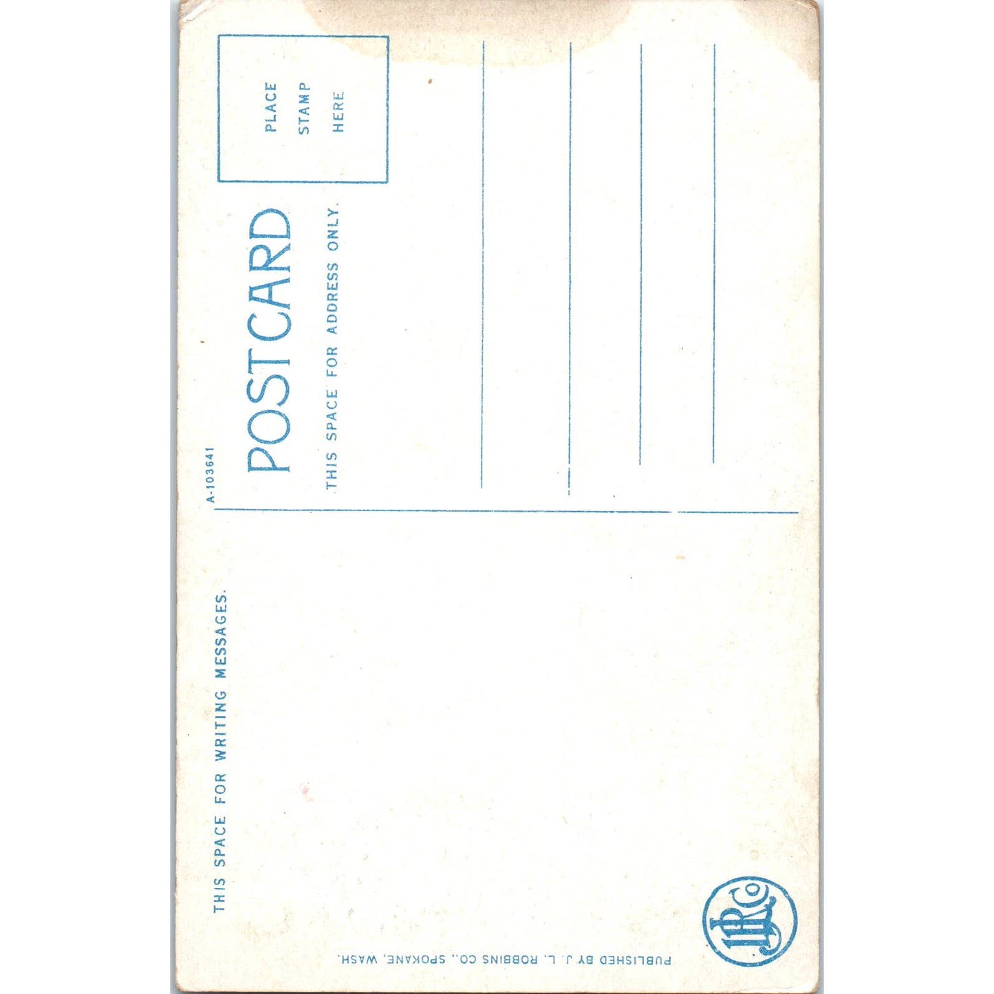 Antique Postcard A Washington Cedar Stump Spokane Washington TD9