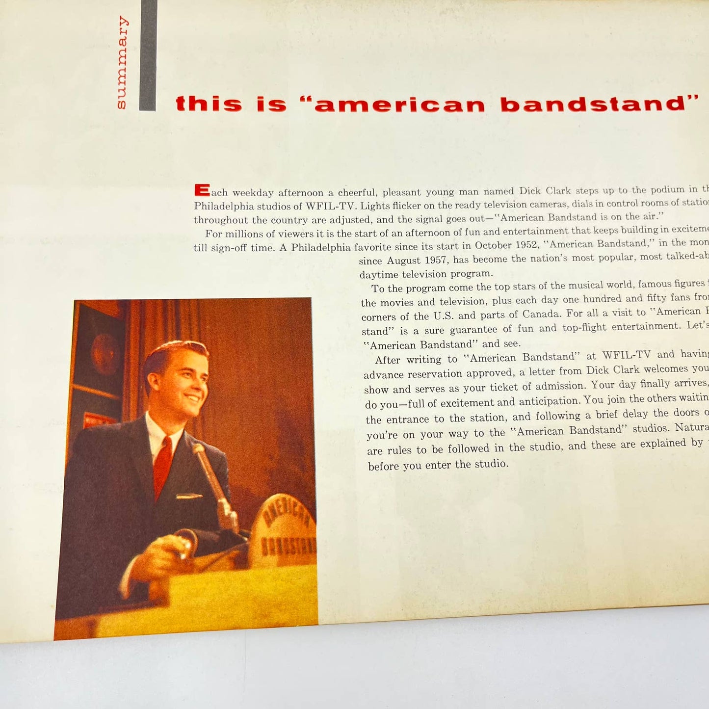 Dick Clark 1957 Annual Yearbook Magazine American Bandstand TF3