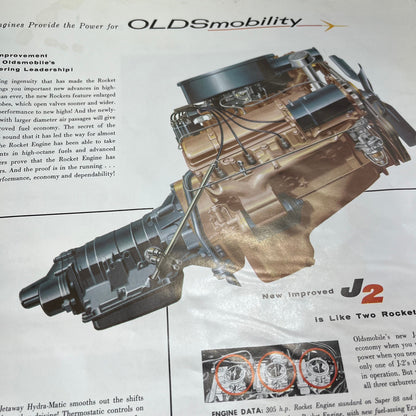 1958 Oldsmobile 14” Color Sales Brochure NinetyEight Starfire Super 88 V40-4