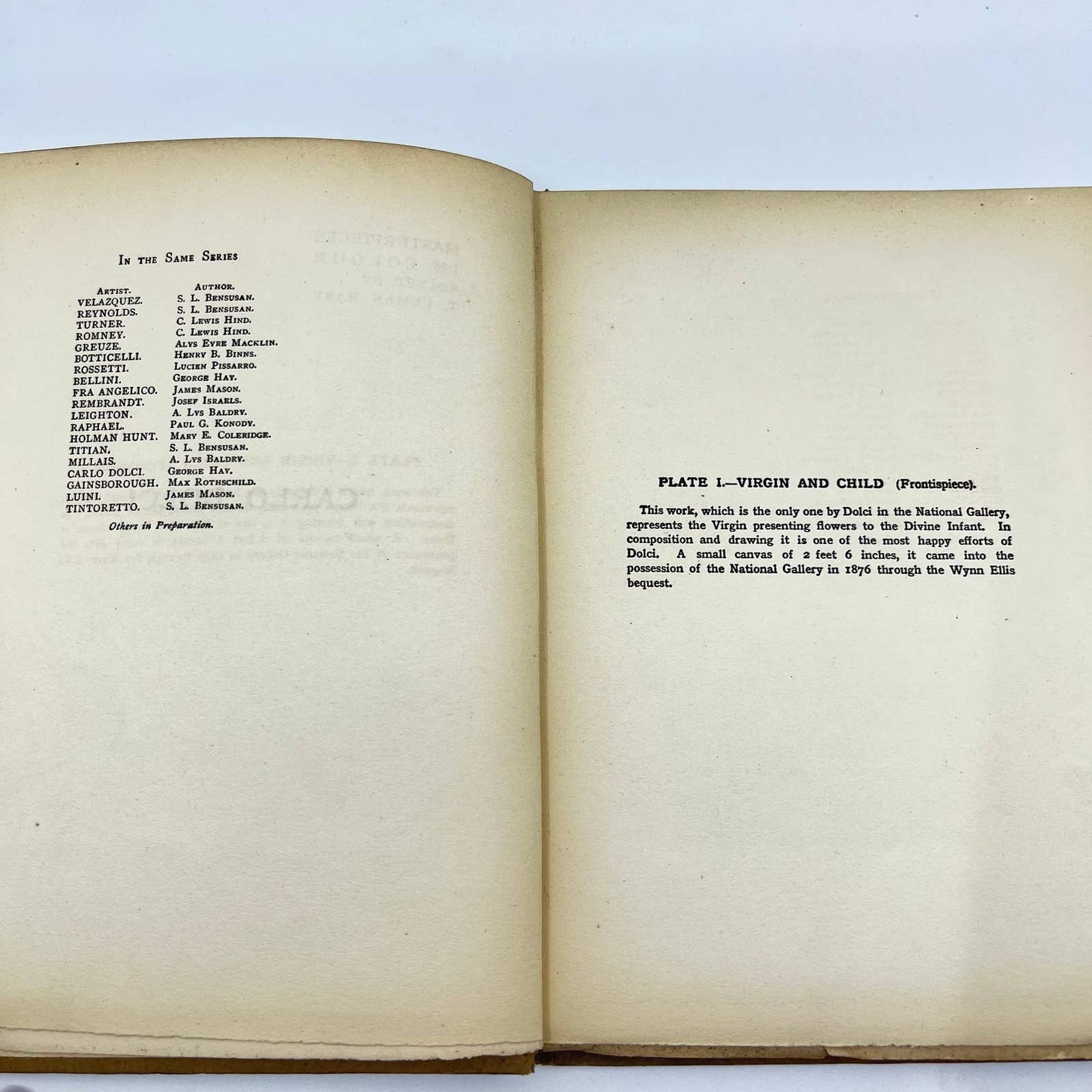 1912 Carlo Dolci Masterpieces in Color George Hay TE9