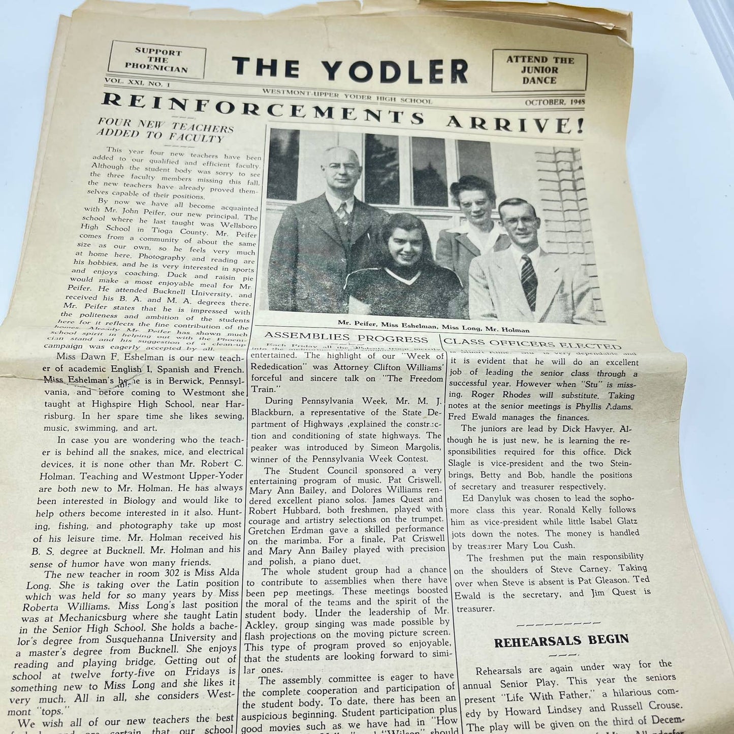 1948-51 The Yodler Westmont-Upper Yoder High School Newsletters Johnstown PA TE2