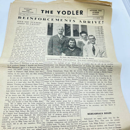 1948-51 The Yodler Westmont-Upper Yoder High School Newsletters Johnstown PA TE2