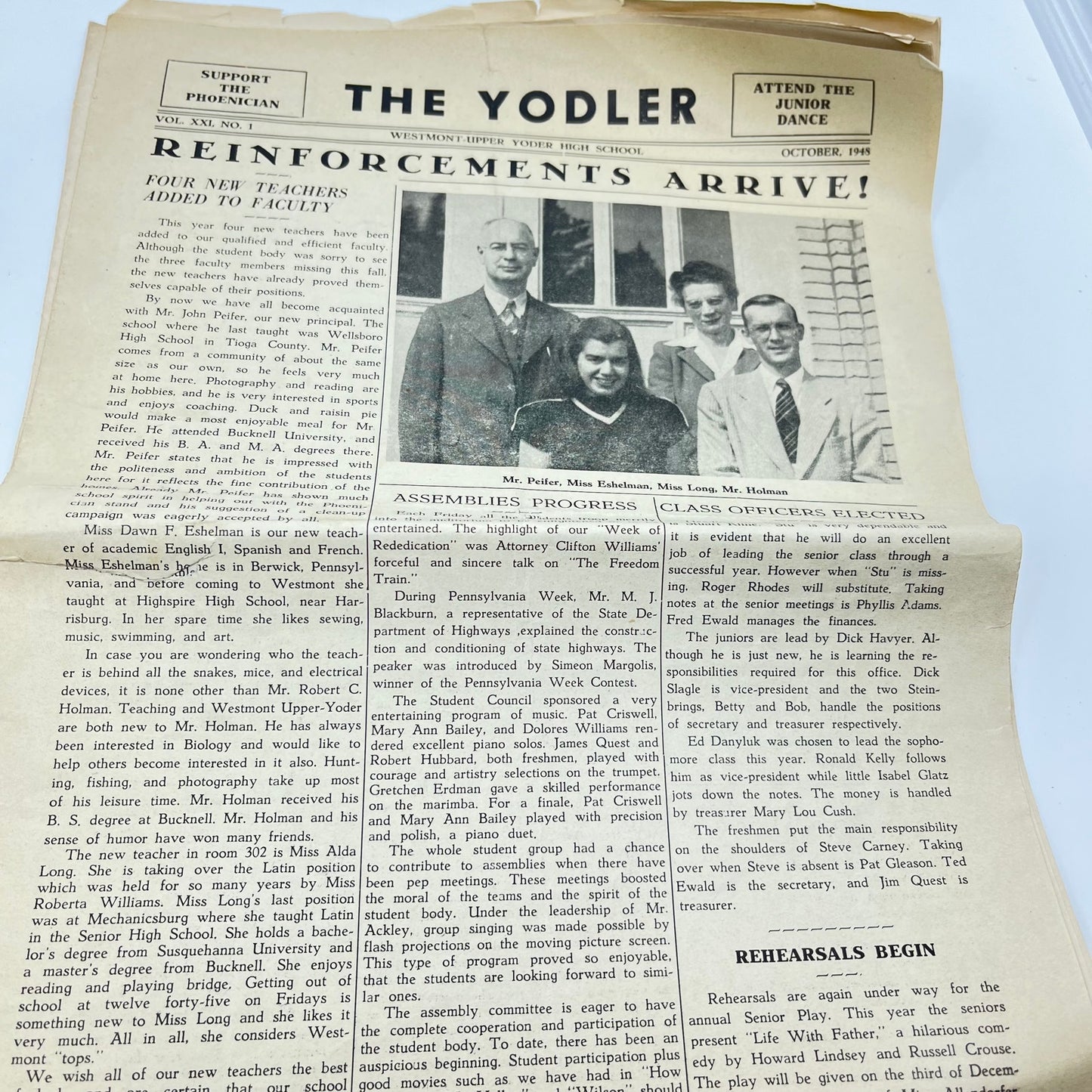 1948-51 The Yodler Westmont-Upper Yoder High School Newsletters Johnstown PA L1-3
