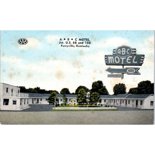 ABC Motel Perryville Kentucky AAA Original Postcard P3-3