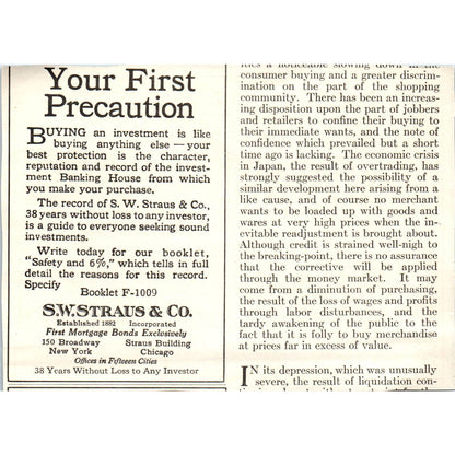 c1920 Harper's Magazine Ad - Peabody, Houghteling & Co Lasalle St Chicago EA3