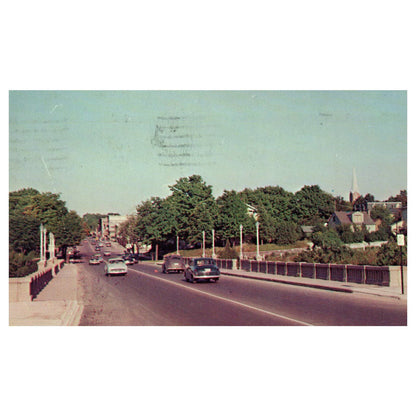 Vintage Postcard - Mitchell Street Bridge Petoskey Michigan 1958 AD9