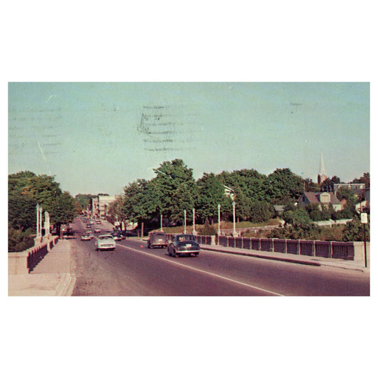 Vintage Postcard - Mitchell Street Bridge Petoskey Michigan 1958 AD9