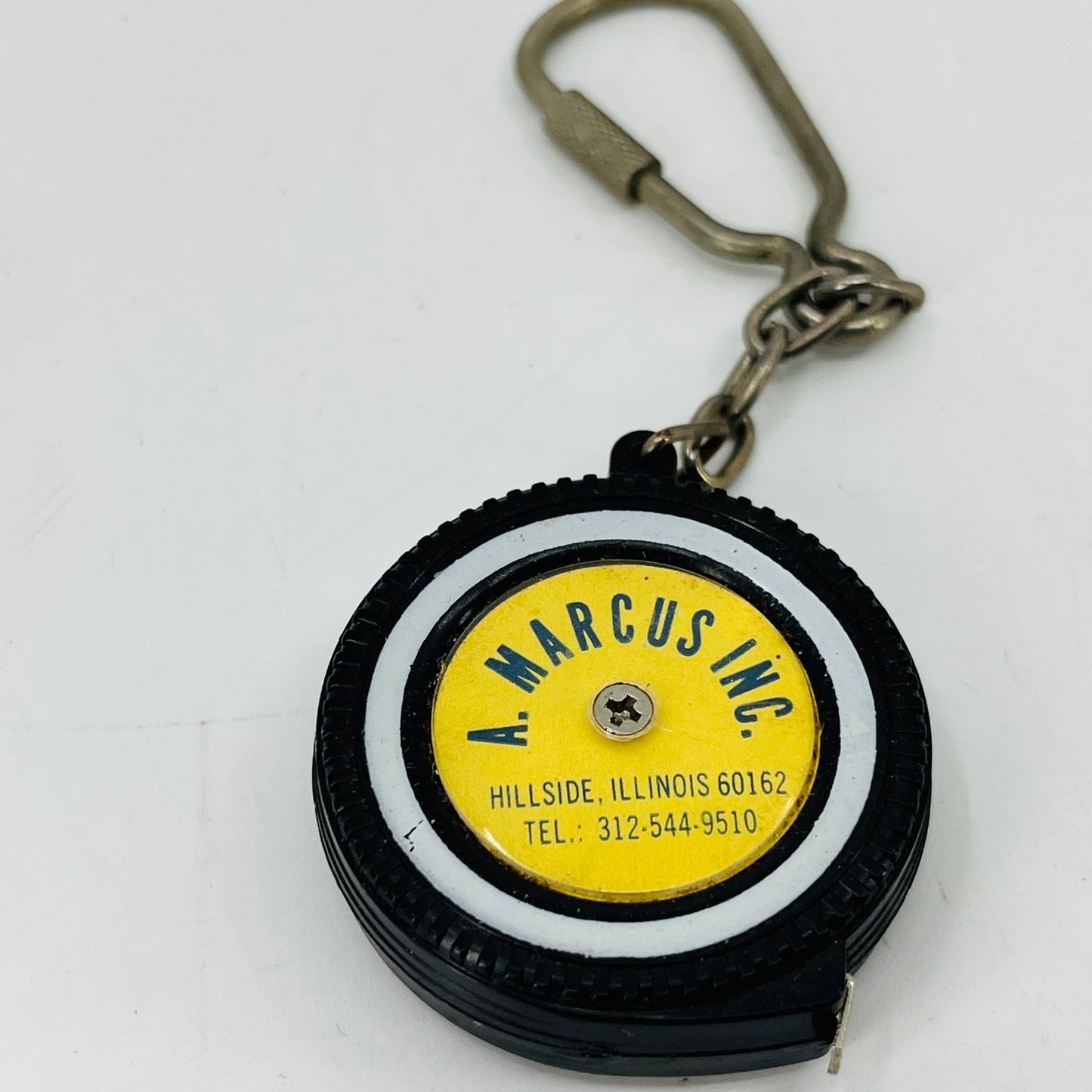 Vintage Advertising Tire Tape Measure Feet A. Marcus Hillside Illinois SB2