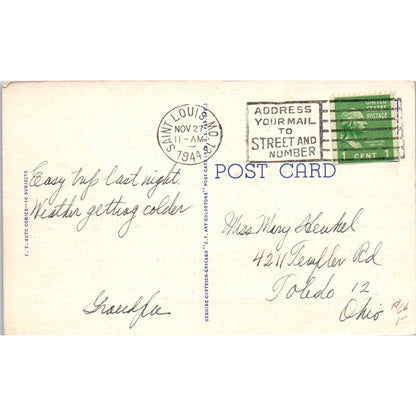 Fresh Cow Humor Cartoon 1944 Original Postcard P1-15