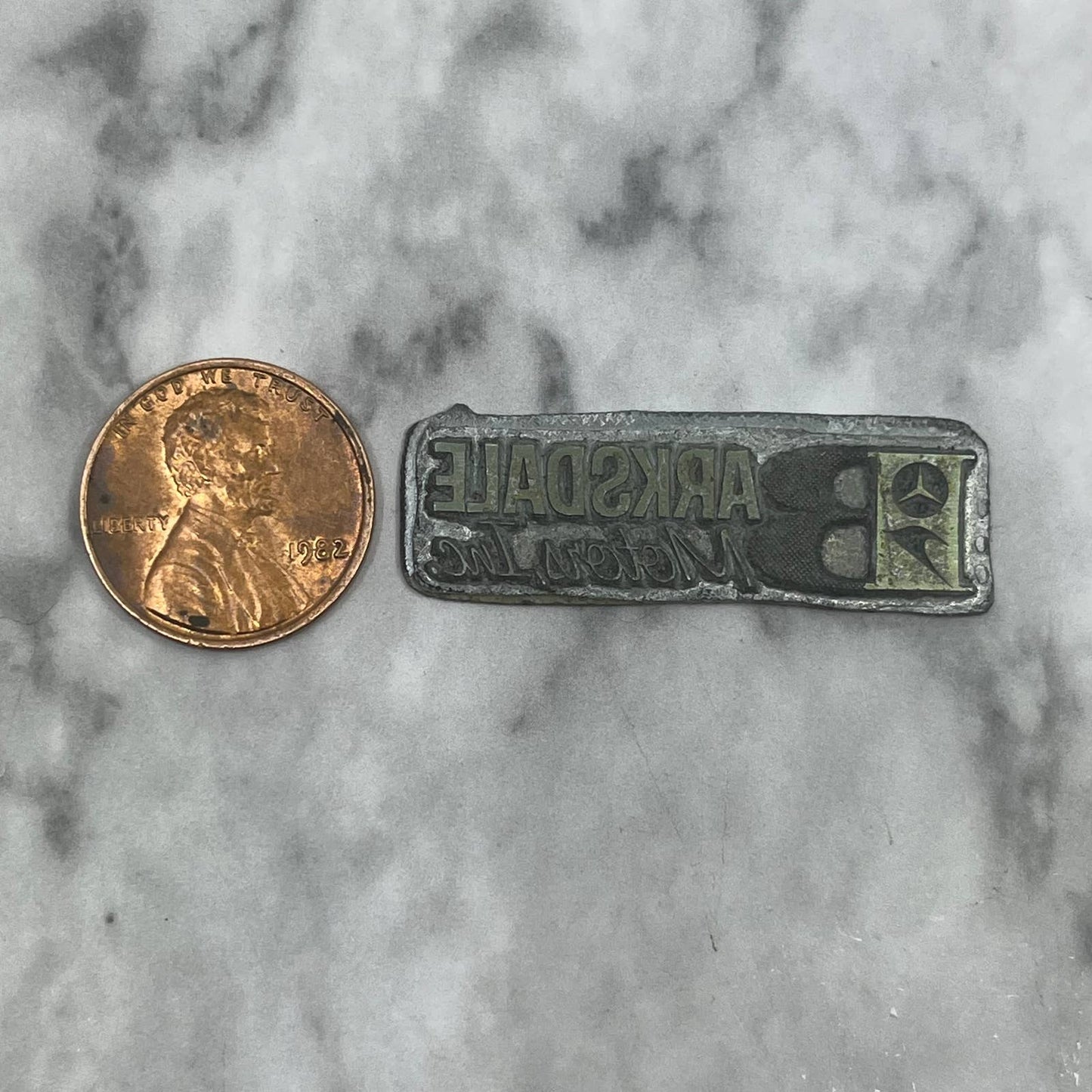Vintage Printing Letterpress Printers Block Plate Barksdale Motors Inc SE837