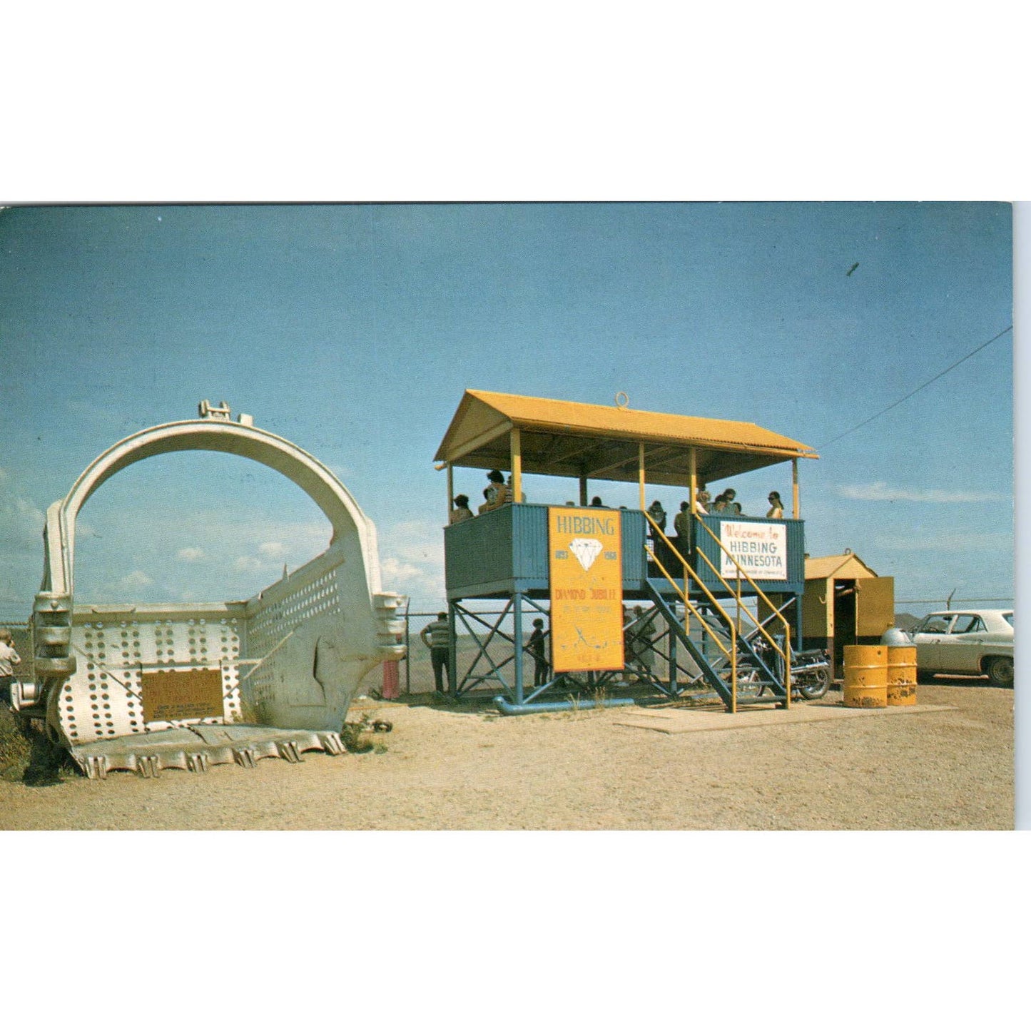 Observation Tower Hull Rust Mine Hibbing Minnesota Original Postcard TK1-20