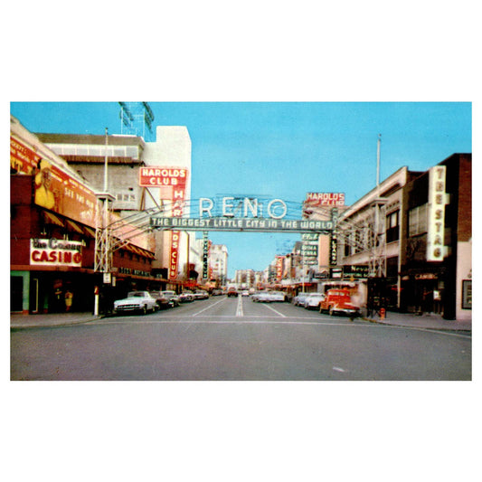 Vintage Postcard - Reno Arch Scene Nevada 1960 AD9