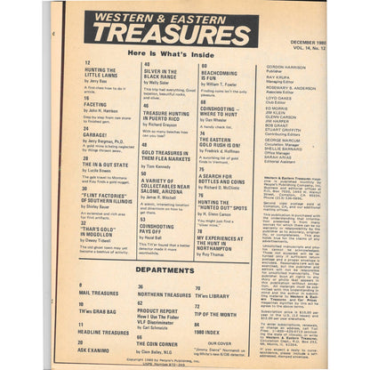 Western & Eastern Treasures Magazine Mines, Buried, Metal Detecting Dec 1980 MB2