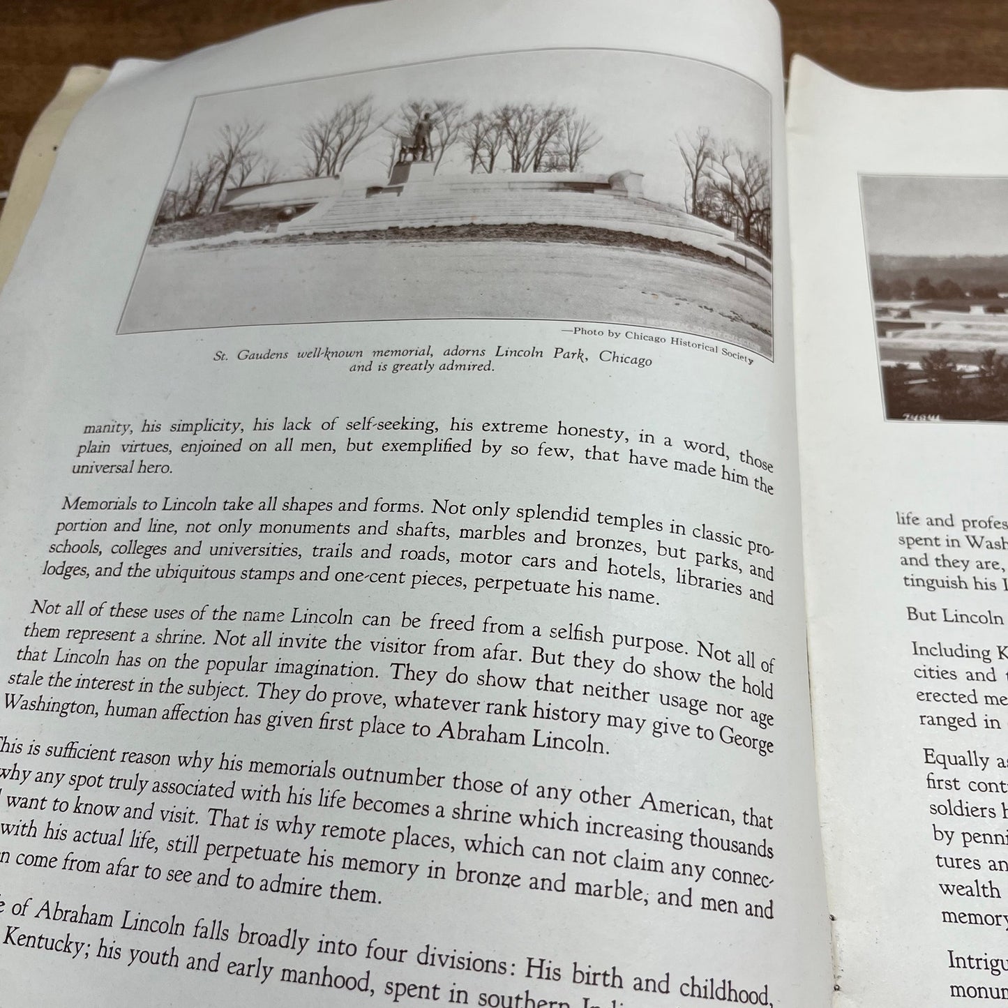 1927 Lincoln Memorials Booklet 16 pg w Pictures Bookwalter Indianapolis L2-1