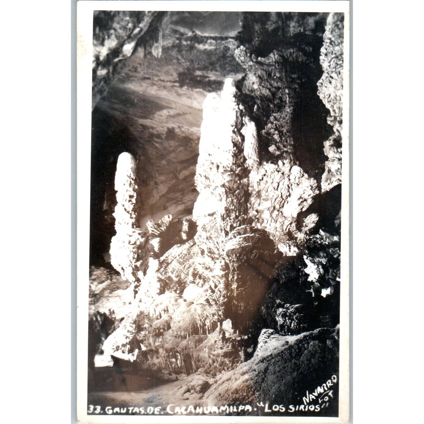 Grutas De Cacahuamilpa Los Sirios Mexico - Original RPPC Postcard TJ7-MP