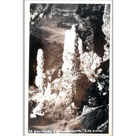Grutas De Cacahuamilpa Los Sirios Mexico - Original RPPC Postcard TJ7-MP