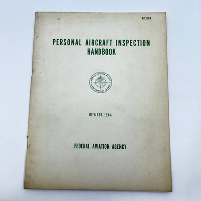 1964 Personal Aircraft Inspection Handbook Federal Aviation Agency TE8