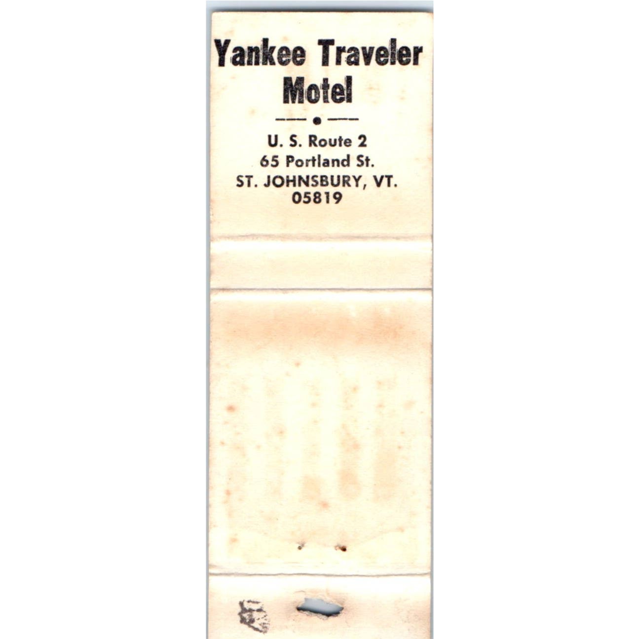 Holiday Motel St. Johnsbury VT Advertising Matchbook Cover MM9-9