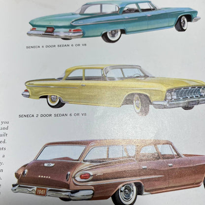 1961 Dodge Dart & Polara Phoenix Seneca Pioneer Color Sales Brochure Original B2