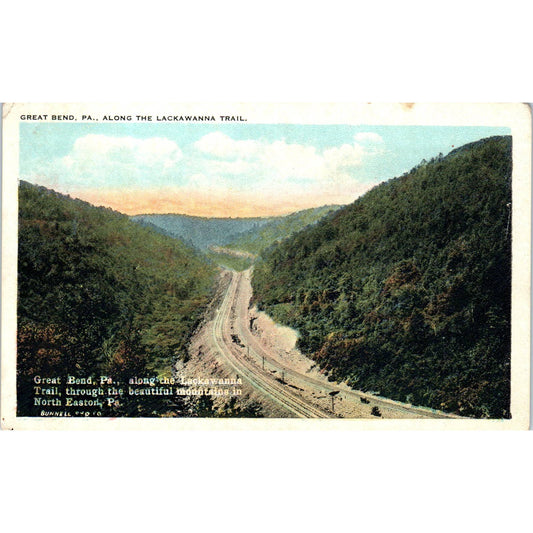 Antique Postcard Great Bend PA Along the Lackawanna Trail TI1-1