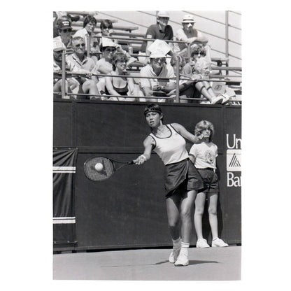 1983 Original Press Photo Women's Tennis Hu Na Japan ~5x7" AD2-4