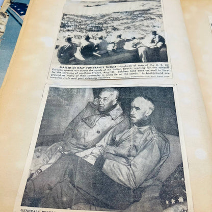 1940s Large WWII Scrapbook LOADED With News Clippings TD8