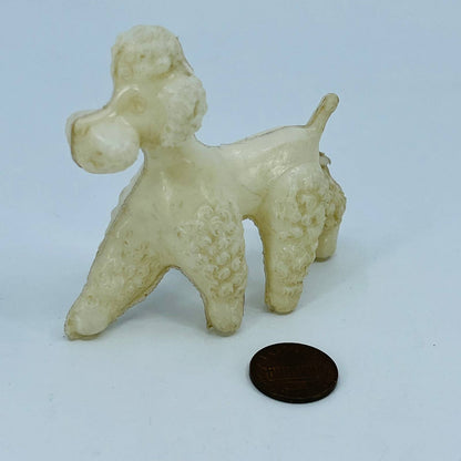 Vintage Celluloid Poodle Dog Figurine 3” SC4