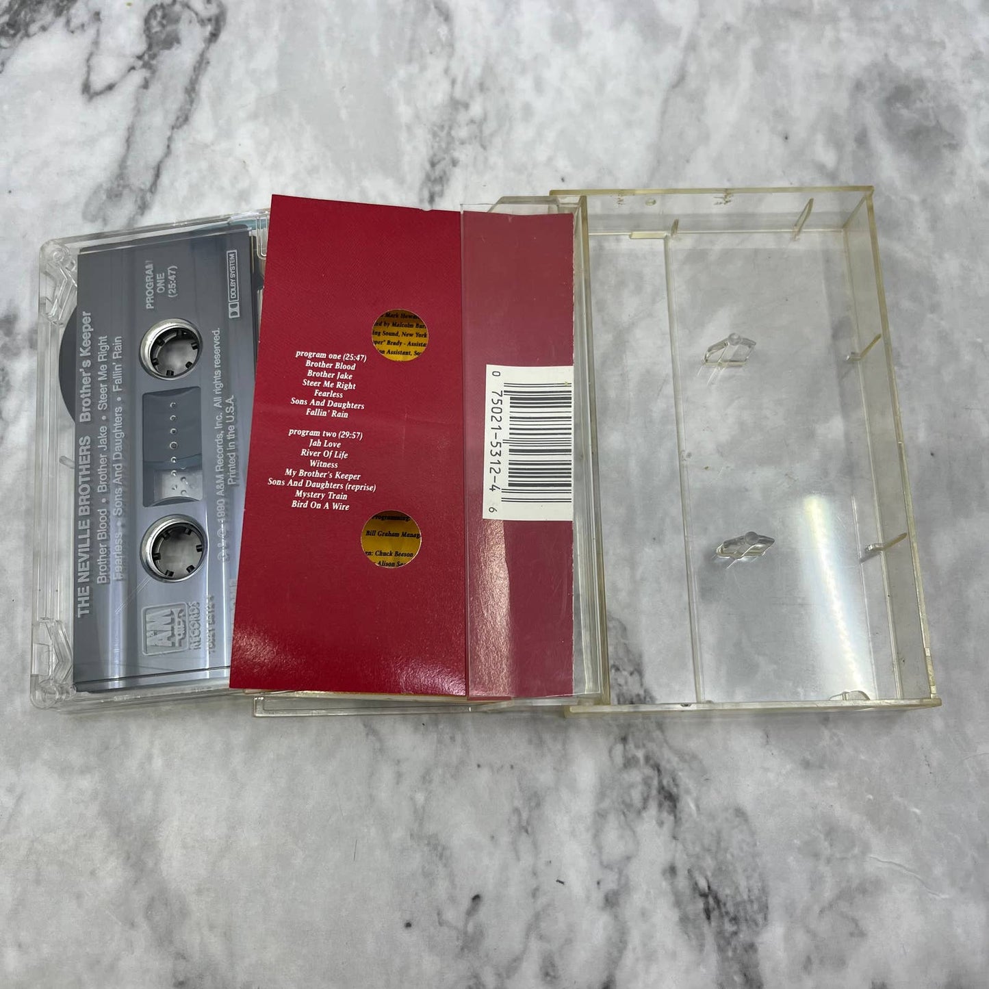 The Neville Brothers - Brother's Keeper - Cassette Tape TD8-71