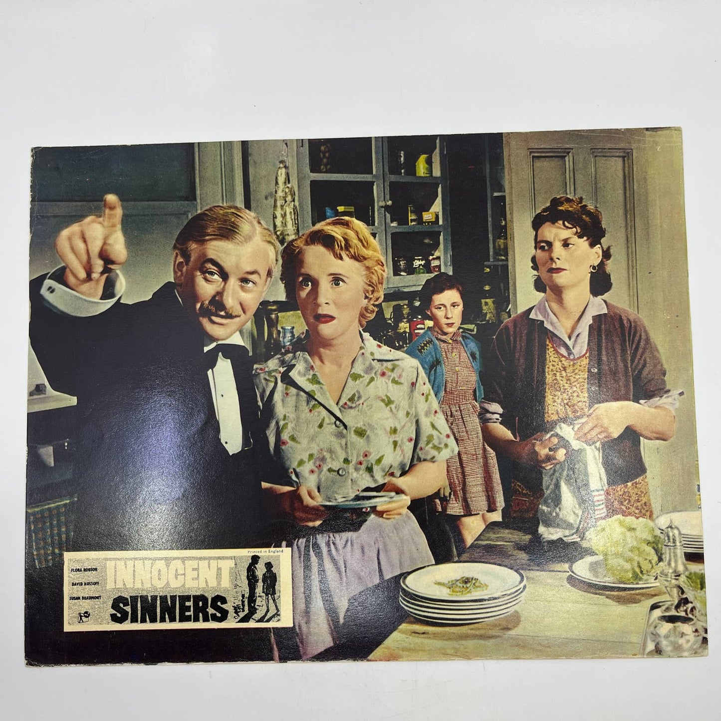 1958 Innocent Sinners Flora Robson David Kossoff British Lobby Card 4 FL4