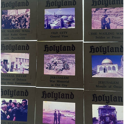 1960s Israel Views Lot of 9 Holyland 2x2 Travel Slides TK2-S-9