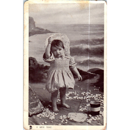 Glosse Series Cute Little Girl c1905 Raphael Tuck Original Postcard TK1-P17
