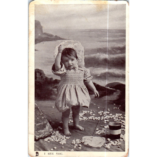 Glosse Series Cute Little Girl c1905 Raphael Tuck Original Postcard P3-2