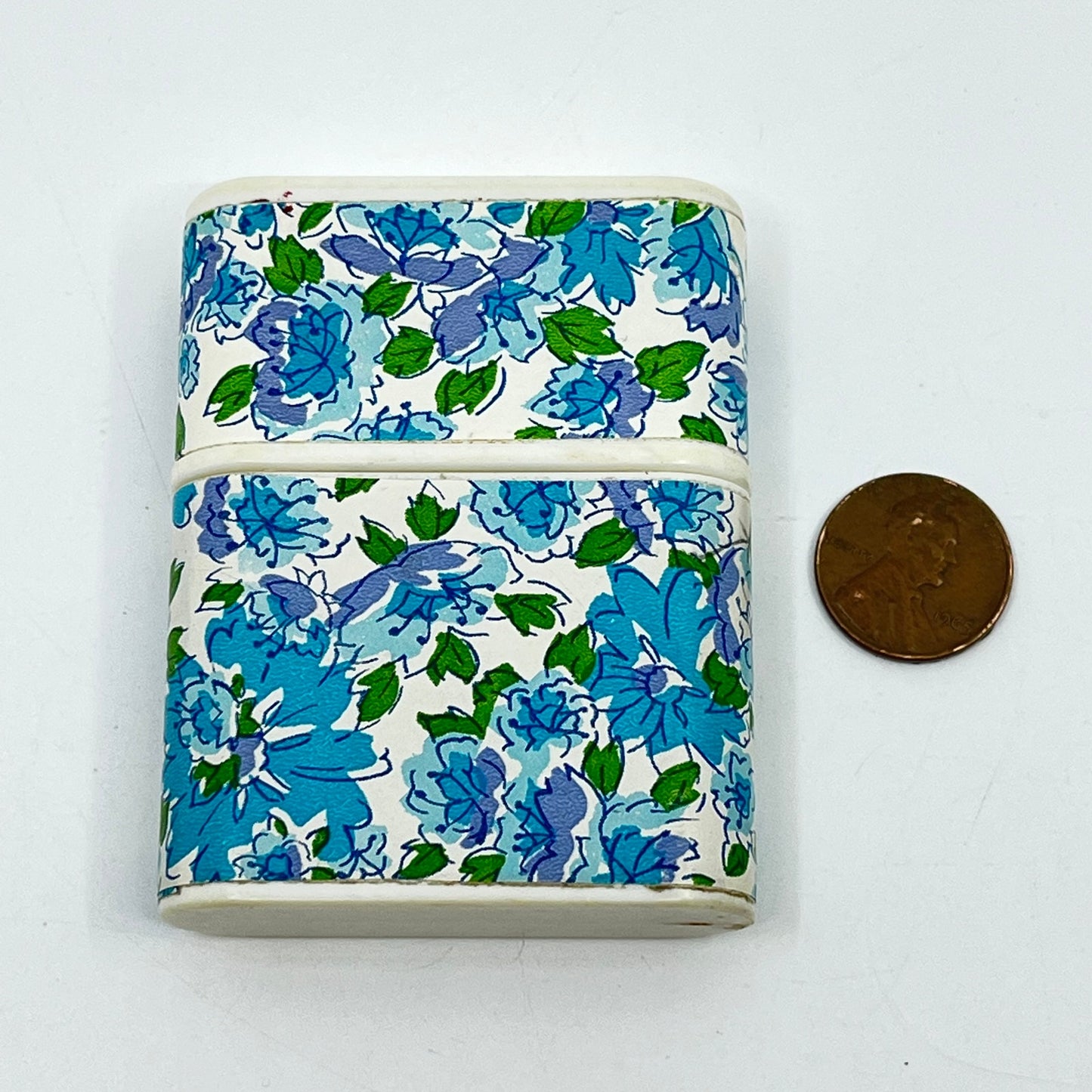 1960s PURSETTES by Campana Tampon Case Holder Blue Green Floral SD2