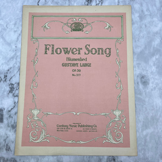 1910s Sheet Music - Flower Song - Blumenleid Gustave Lange OP. 39 No. 217 V39-4