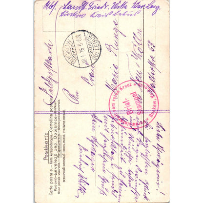 WWI German 1916 - Original Postcard TJ7-RP3