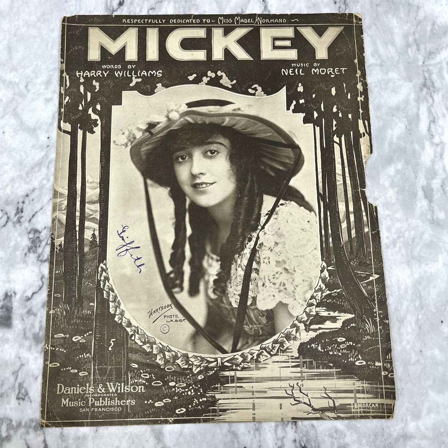 Mickey - Harry Williams Neil Moret 1918 Sheet Music TK2-SM2