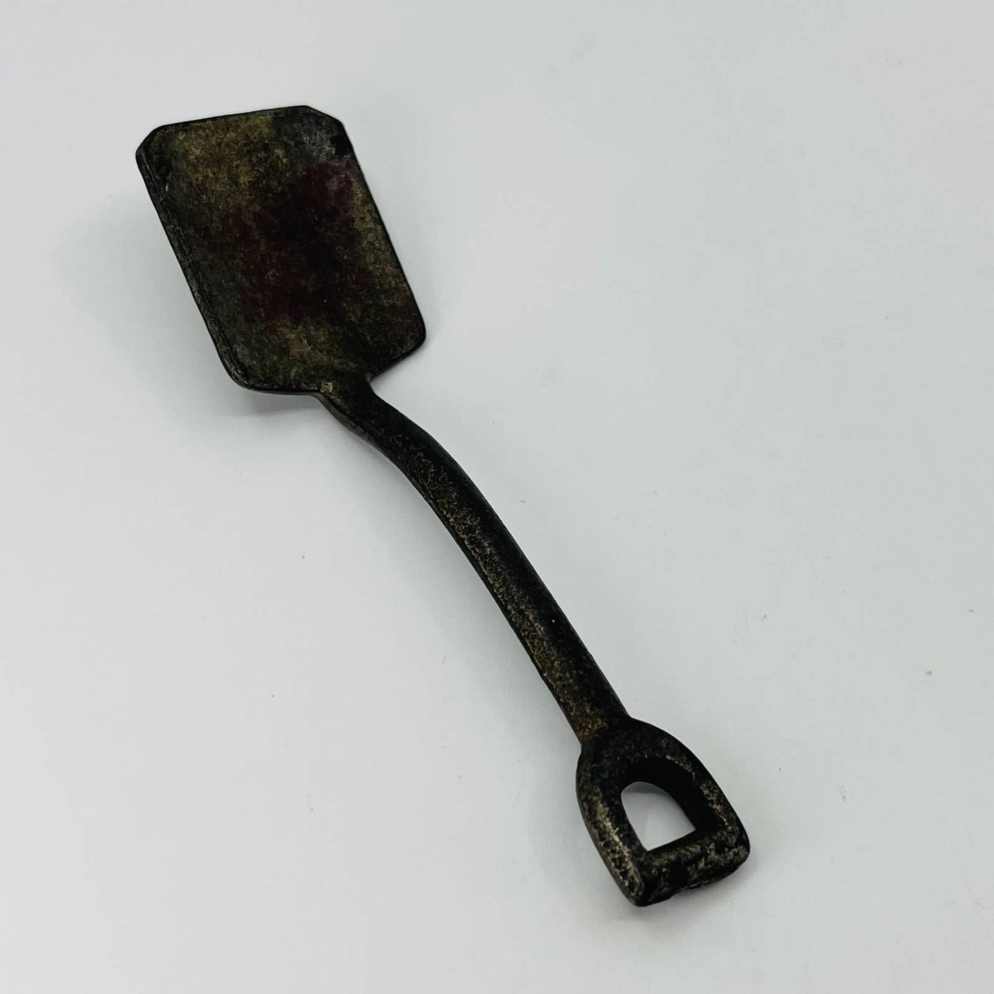 Antique Miniature Cast Iron Ash Bucket & Shovel Kitchen Toy Dollhouse SB4