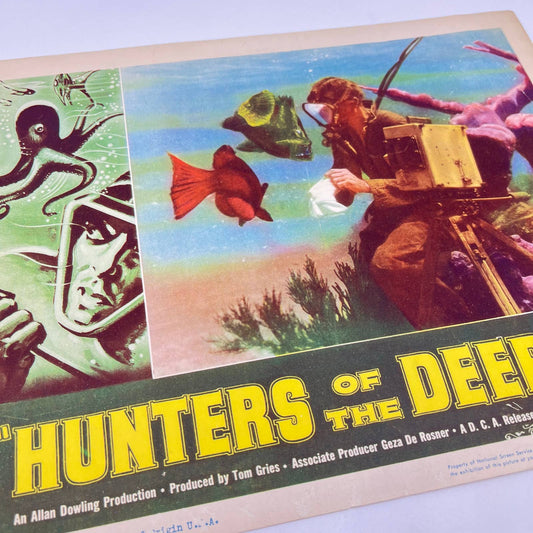 1955 HUNTERS OF THE DEEP Movie Lobby Card Alan Dowling 11x14 FL3