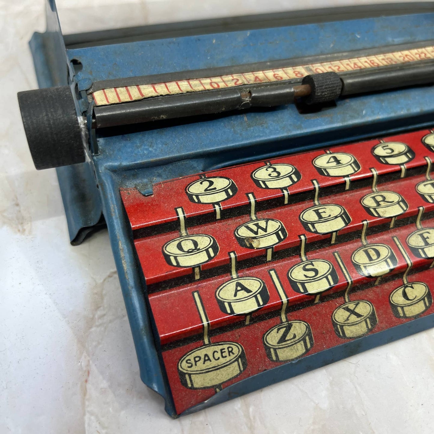 Vintage Antique Tin Litho Toy Simplex Model A Typewriter in Original Box TK2