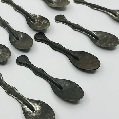 Antique Tin Ice Cream Tasting Spoons Perfect for Toy Kitchen  3.5” Lot of 12 SB4