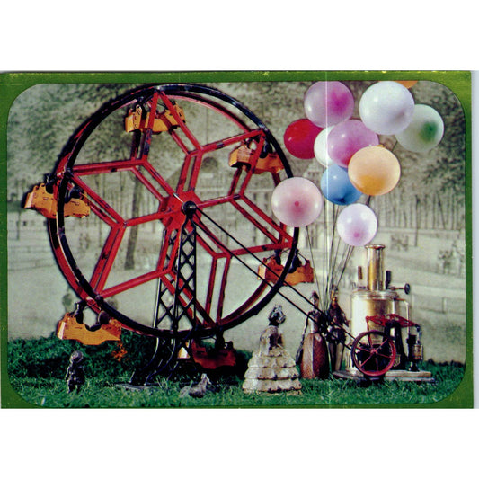 1969 Hallmark Ferris Wheel Mechanical Toys Continental Postcard TK1-P18