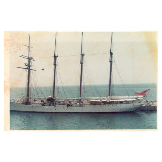 Four-Masted Brazilian Navy Vessel Almirante Saldanha 3.5x5" Color Photo TJ8-7