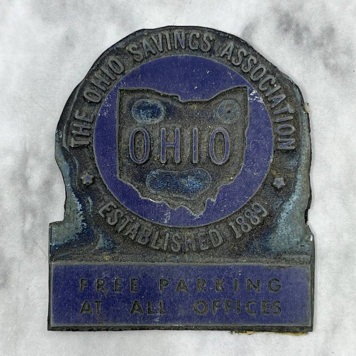Vintage Letterpress Printers Block Plate The Ohio Savings Association TJ57