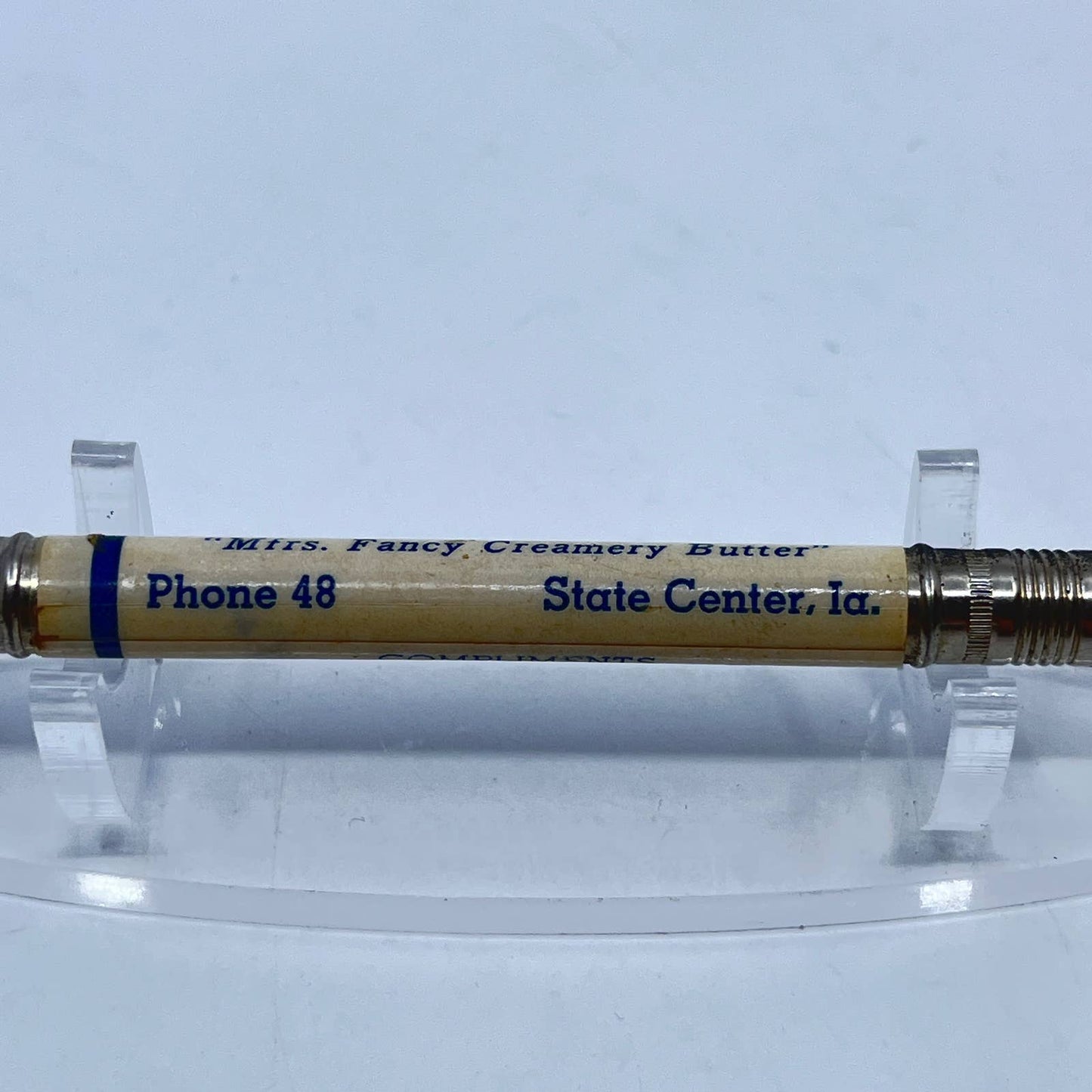 Vintage Bullet Pencil State Center Farmers Co-op Creamery State Center IA SD7