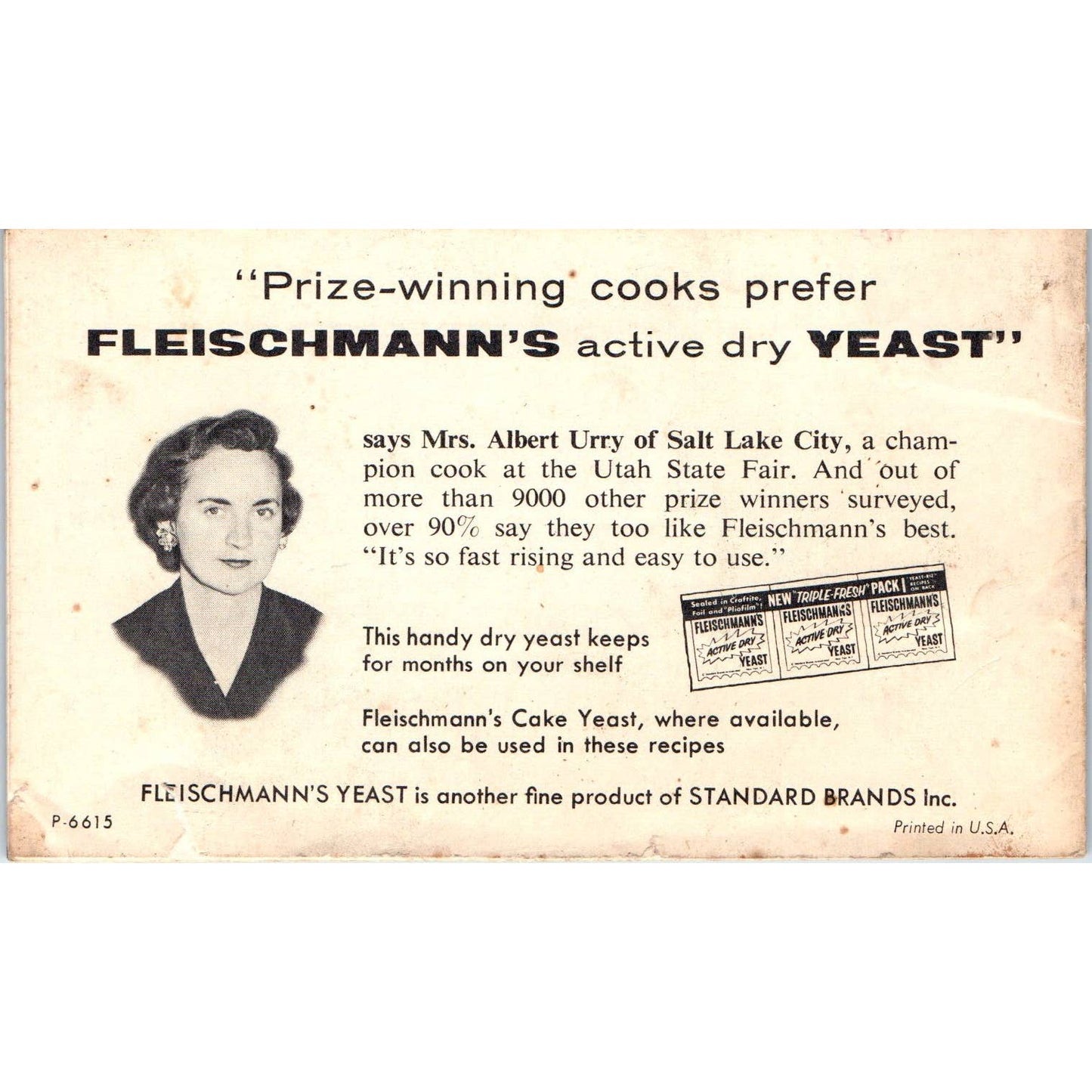 1940s Fleischmann's Yeast Advertising Recipe Cookbook Booklet Yeast-Riz SE4